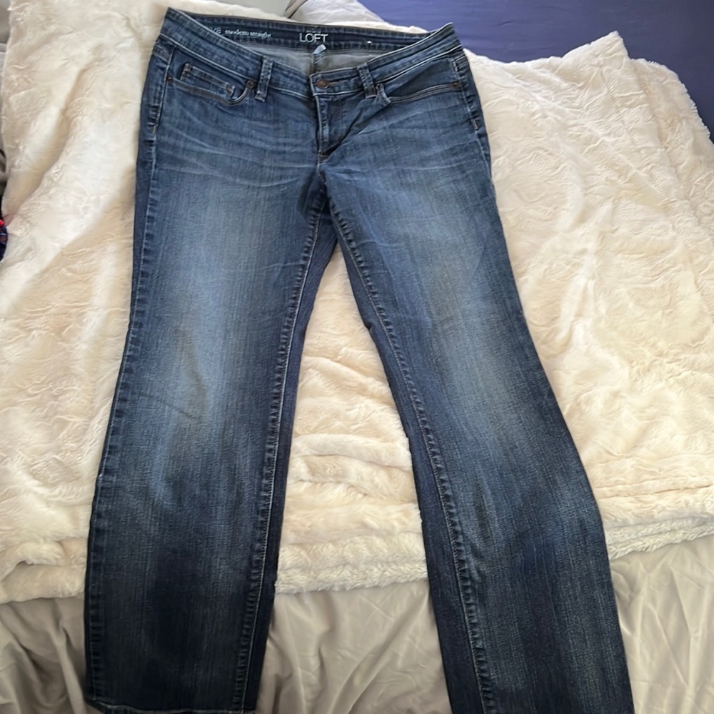 Ann Taylor Loft 29/8 modern straight denim jeans pants